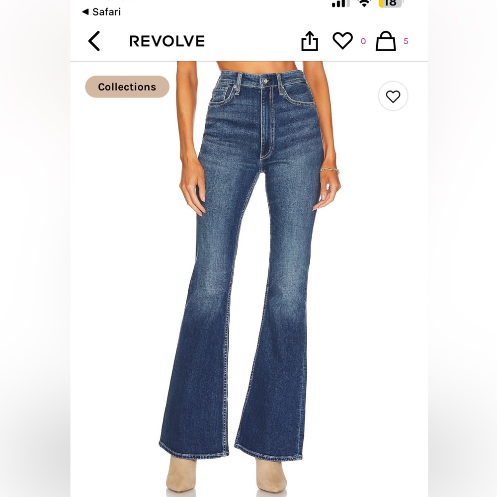 Rag & bone Casey high rise flare jeans